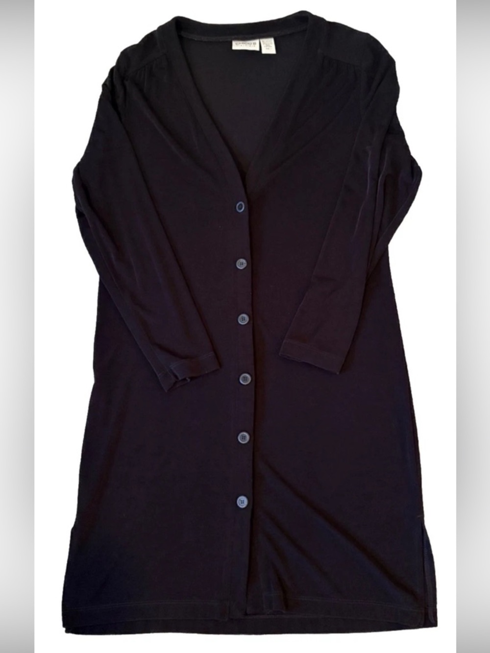 Chico's Travelers long button front stretch cardigan Size 1 / US M